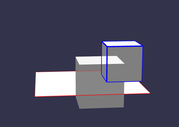 Edges rendering over transparent object